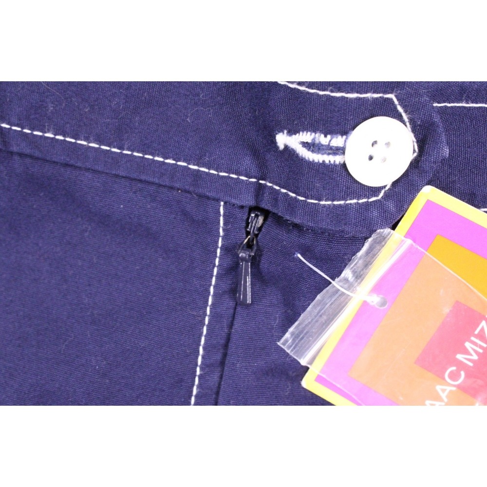 Isaac Mizrahi Women's Knee Length PleatedSkirt Size 10 Navy Side Zip NWT - Picture 8 of 12